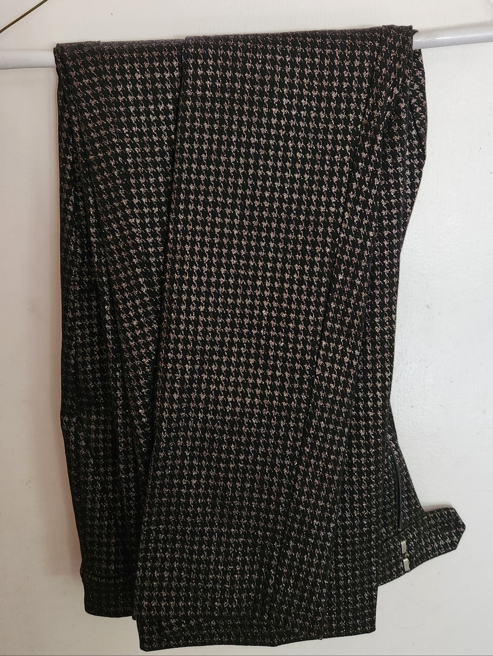 Black and Gold Houndstooth Pants